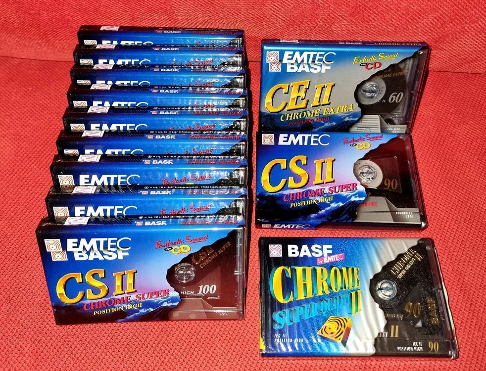 BASF/EMTEC CE II 90 CHROME EXTRA de 1995💥 (Neuf avec emballage d