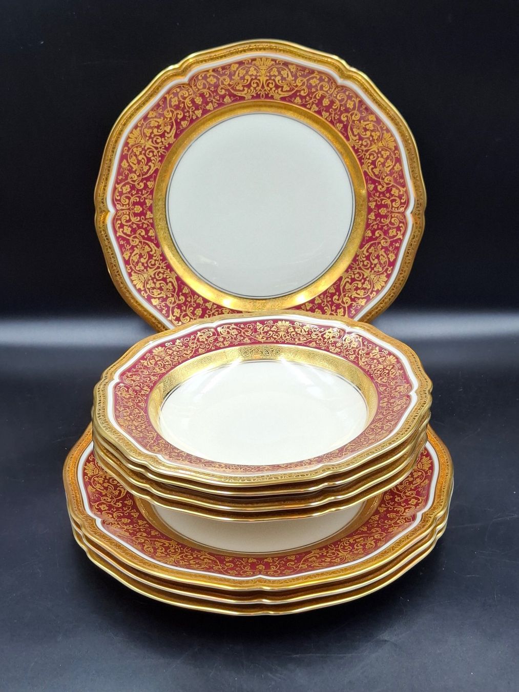 Rosenthal Piatti: 8 Teller Rosenthal Chippendale Set Barock-Glamour-Stil 1930 – Usato da Zürich venduto da bruzolda