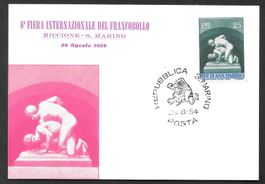 San Marino Maximumkarte Nr. 520 Ringkampf ET 28.8.1954