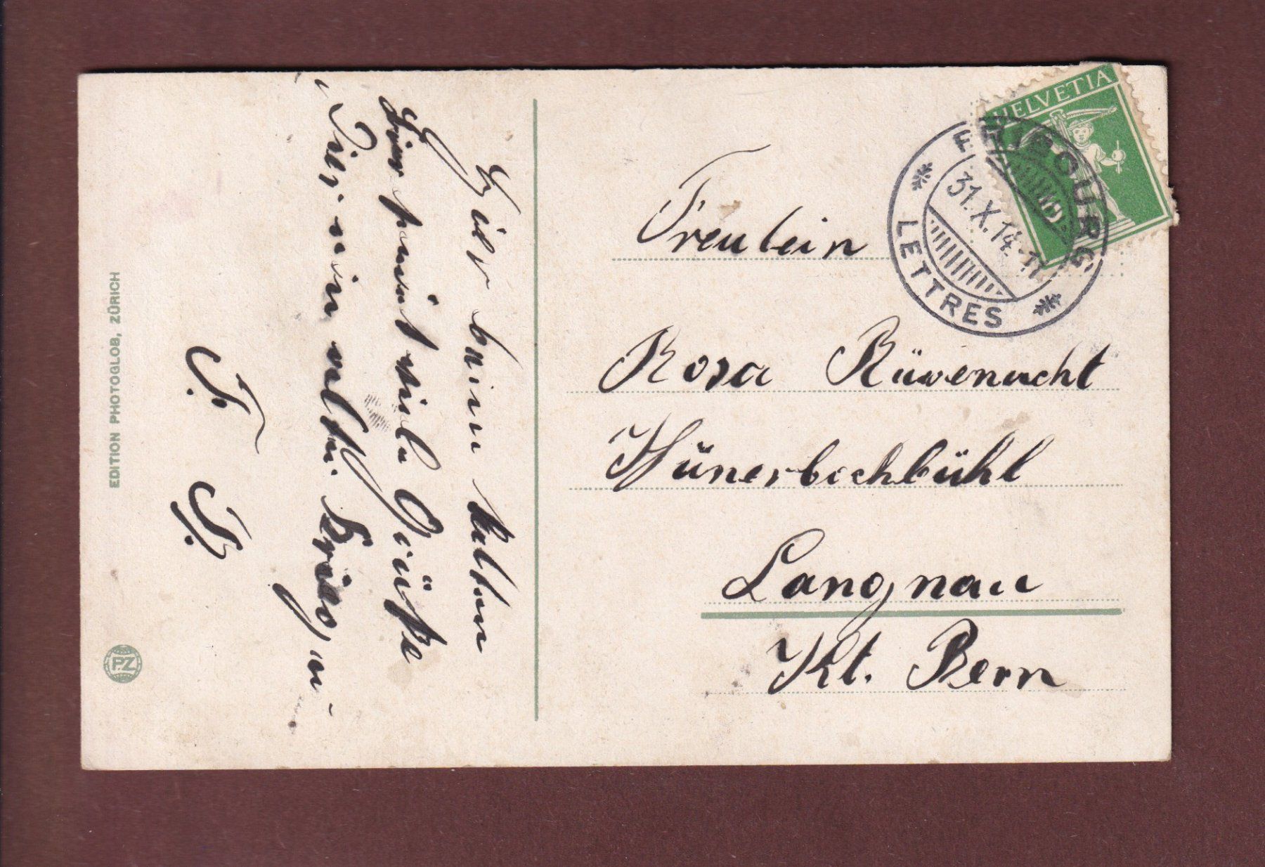 Cartoline postali: LAUSANNE - Ouchy - Barque du Léman - 1914 – Usato da Pully venduto da nicecards 1