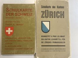 Alte Landeskarten, Schulmaterial von 1939 und 1950