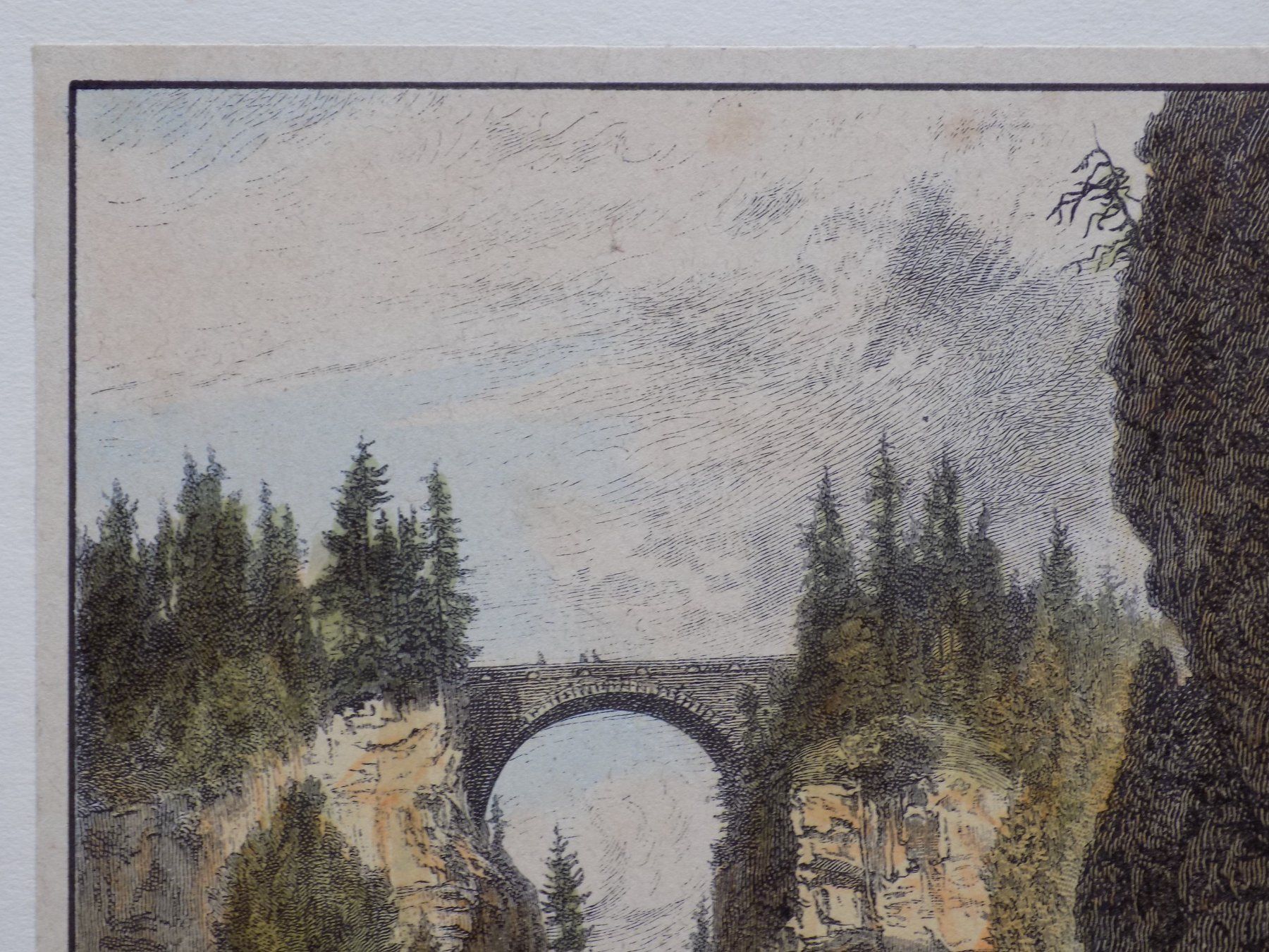 Incisioni: Die Brücke bei Solis koloriert – Usato da Risch venduto da Rischli15 5
