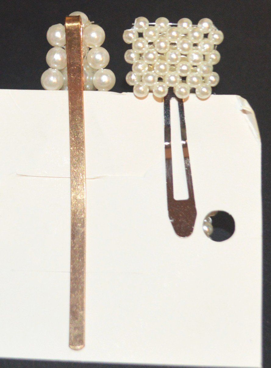 Haarschmuck: Schmuckset E-112 – 2 Haarspangen mit Kunstperlen – Neu und originalverpackt aus Goldiwil (Thun) von han_v5b7 3