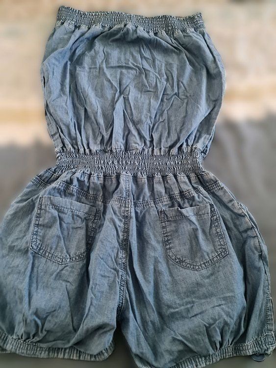 Tute: Denim Jumpsuit, leichter Stoff Onepiece Einteiler Combishort – Nuovo (secondo la descrizione) da Hüttwilen venduto da pinti55 3