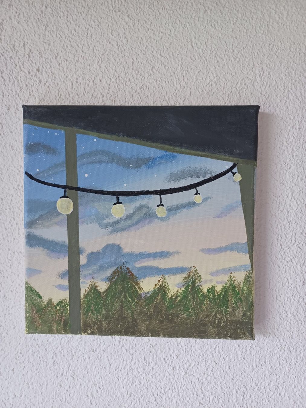 Dipinti: Acrylbild, Sommerabend, Unikat, selbstgemalt – Nuovo (secondo la descrizione) da Buttisholz venduto da craftergirl