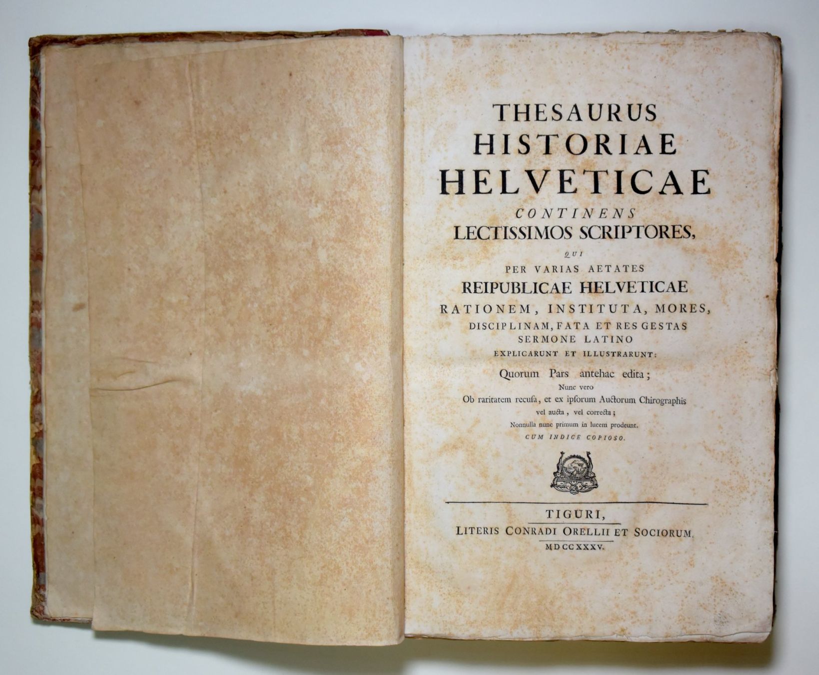 Libri: Thesaurus historiae helveticae continens lectissimos – Usato da Erschwil venduto da taglang