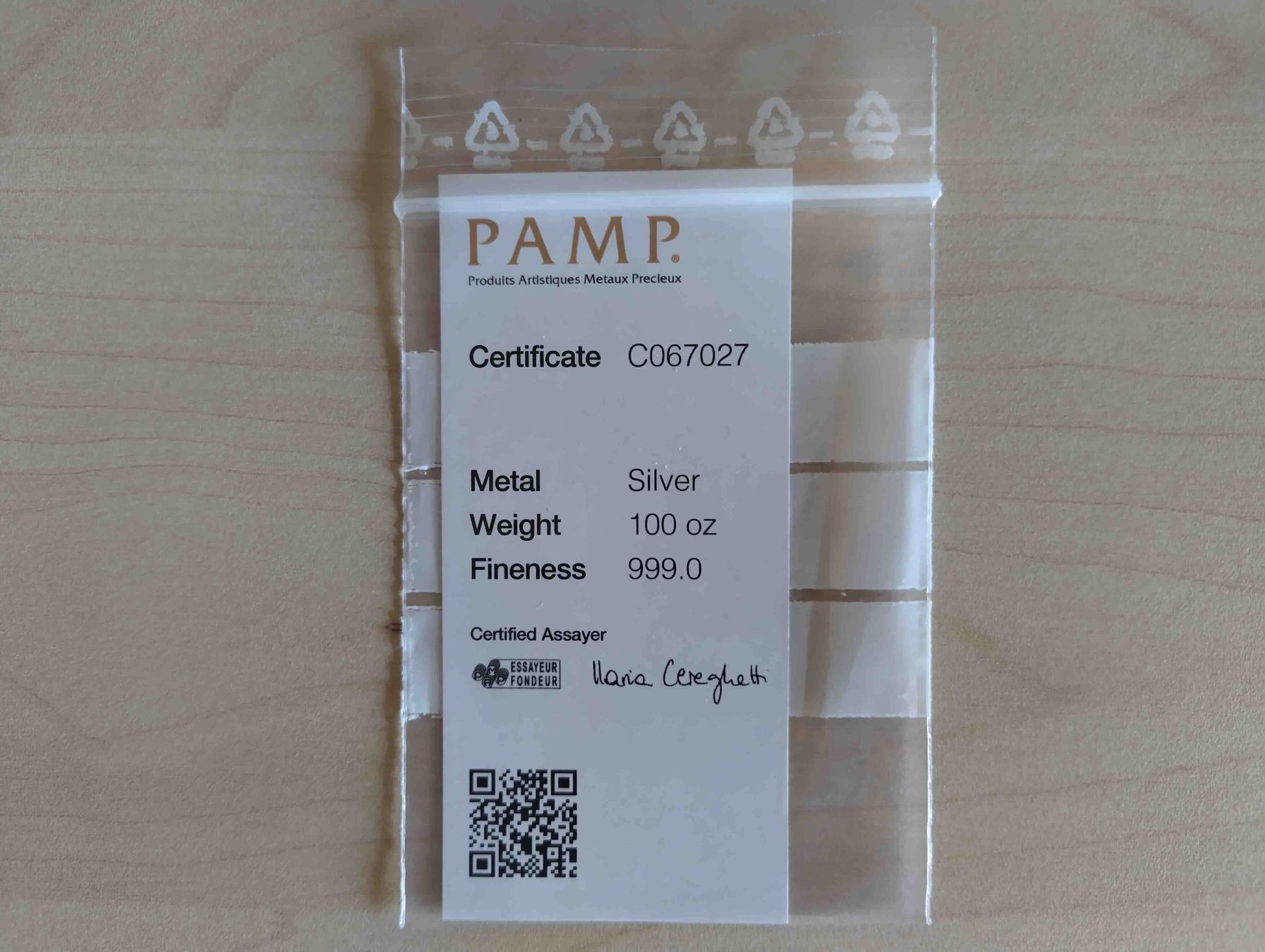 Pamp Metalli preziosi: 100 Unzen Silberbarren PAMP – Nuovo e nell'imballaggio originale da Leibstadt venduto da JensFischer01 2