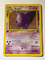 🔬✅ Pokémon Gengar 5/62 1st Edition Holo Fossil DE DMG