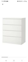 2 commodes IKEA MALM blanches - 4 tiroirs