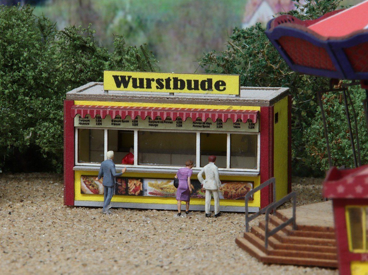 Modellini di ferrovie: Modellbahn Union N-L00192 Würstchenbude – Nuovo e nell'imballaggio originale da Neukirch a.d. Thur venduto da Modellbau-Artikel