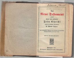 Bibel, Neues Testament 1915 mit Landkarten, ca. 9x13