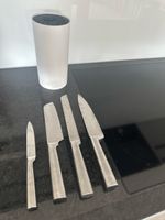 Knife set 4 knives and knife holder