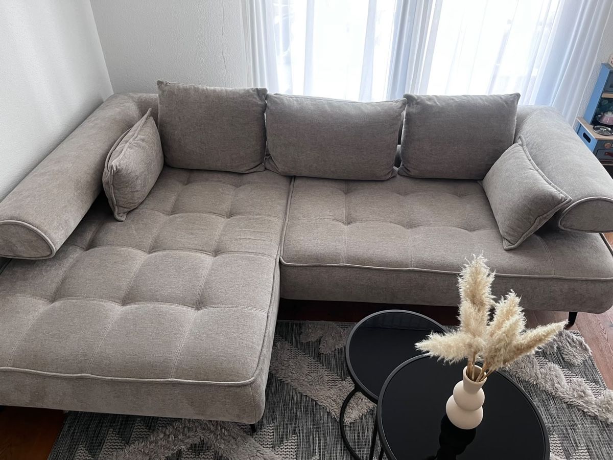 Sofas: Ecksofa Stoff hellgrau gute Zustand – Gebraucht aus Deitingen von gio.dom86 2
