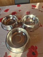 Hundenapf Edelstahl 3er Set guter Zustand
