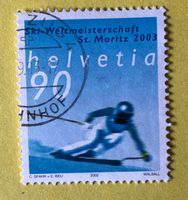 Nr.1068 GESTEMPELT Skirennfahrer 2002  Siehe Original Fotos.