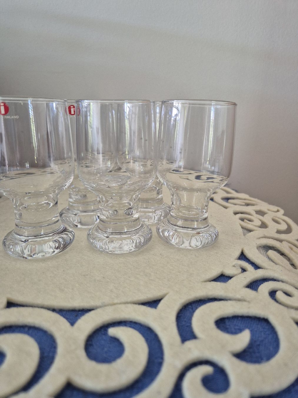 Iittala Bicchieri: Iittala Joiku Sherrygläser / Schnapsgläser – Usato da Oberdiessbach venduto da Finland1977 2