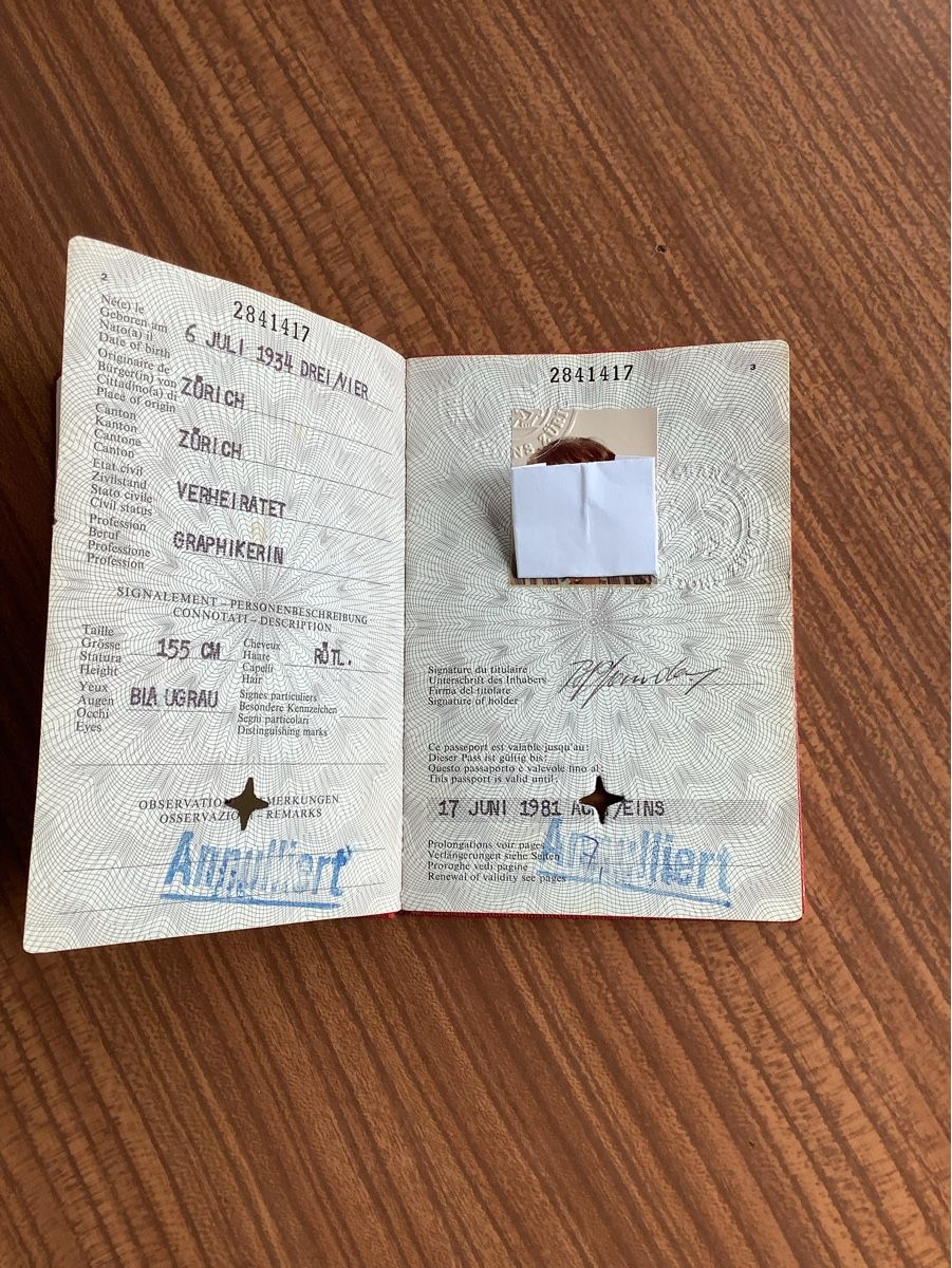 Sonstiges zum Sammeln & Seltenes: alter Schweizer Pass mit verschiedenen Eintragungen – Gebraucht aus Zürich von  2