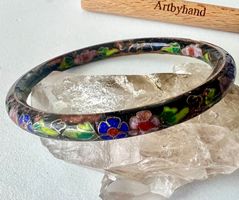Antiker Cloisonné-Armreif – Blüten innen & aussen - Unikat
