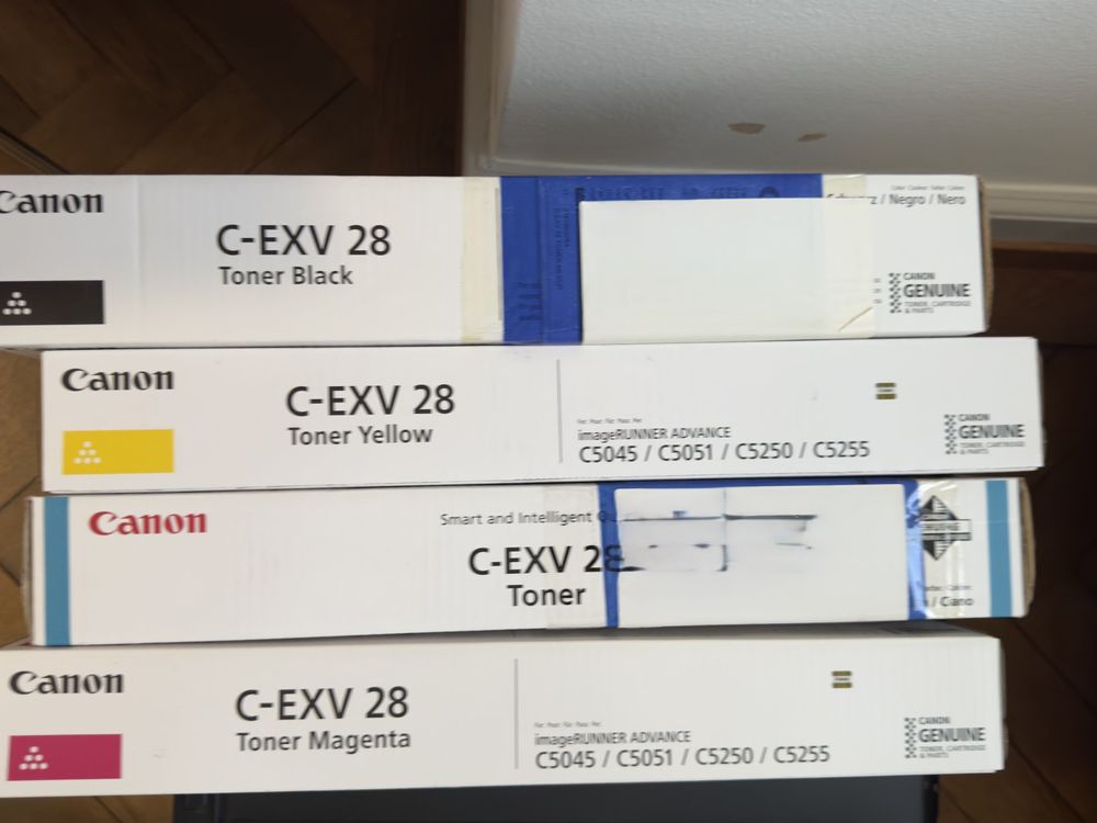 Toner Original Canon C-exv28 - Lot De 4 : Noir, Cyan, Magenta, Jaune