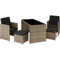 Rattan Sitzgruppe 5 Personen Gartenmöbel Set KORELLA