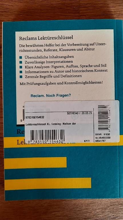 Libri: Nathan der Weise, Lektüreschlüssel – Usato da Spiez venduto da sus_2m5b 1