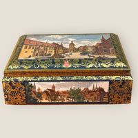 Vintage Schmidt Tea Tin Box - Autumn Decoration