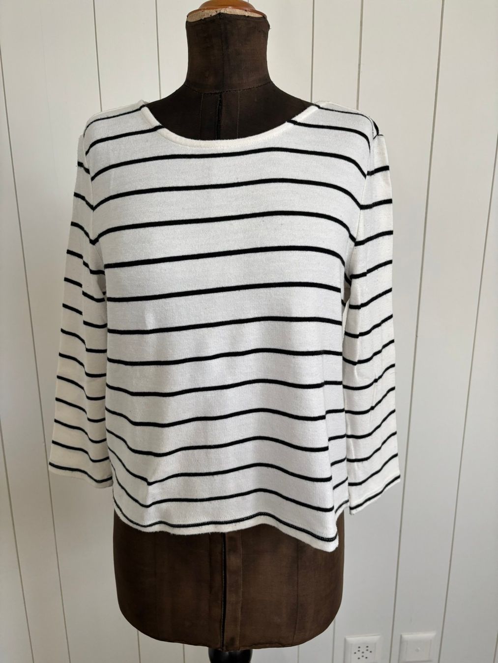 Only Maglioni & Felpe: only Pullover weiss/schwarz gestreift - Grösse S – Usato da Kleinandelfingen venduto da Baba23