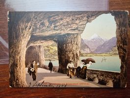 Ansichtskarte NEU Axenstrasse mit Brixenstock 1908