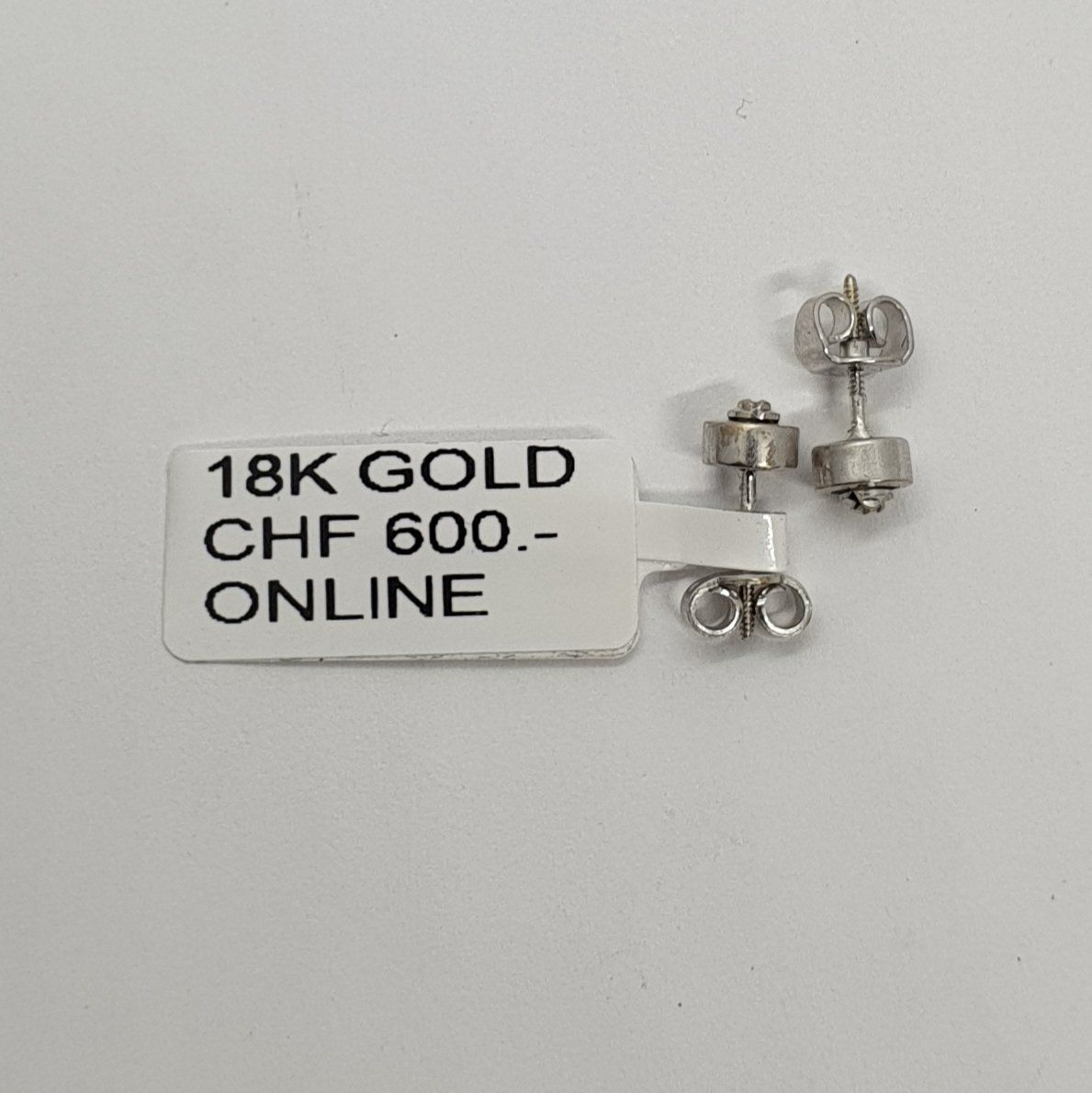 Ohrringe & -stecker: Echt 18K Gold Ohrstecker mit Schraubverschluss – Gebraucht aus Luzern von Goldhaus-Luzern 2