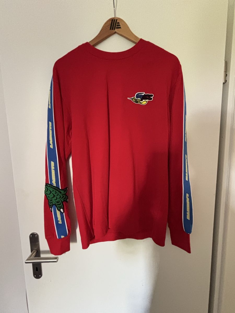 T-shirts: Lacoste Langarmshirt rot mit Logo Grösse M – Neuf (Voir description) à Zürich par ses_55hh 3