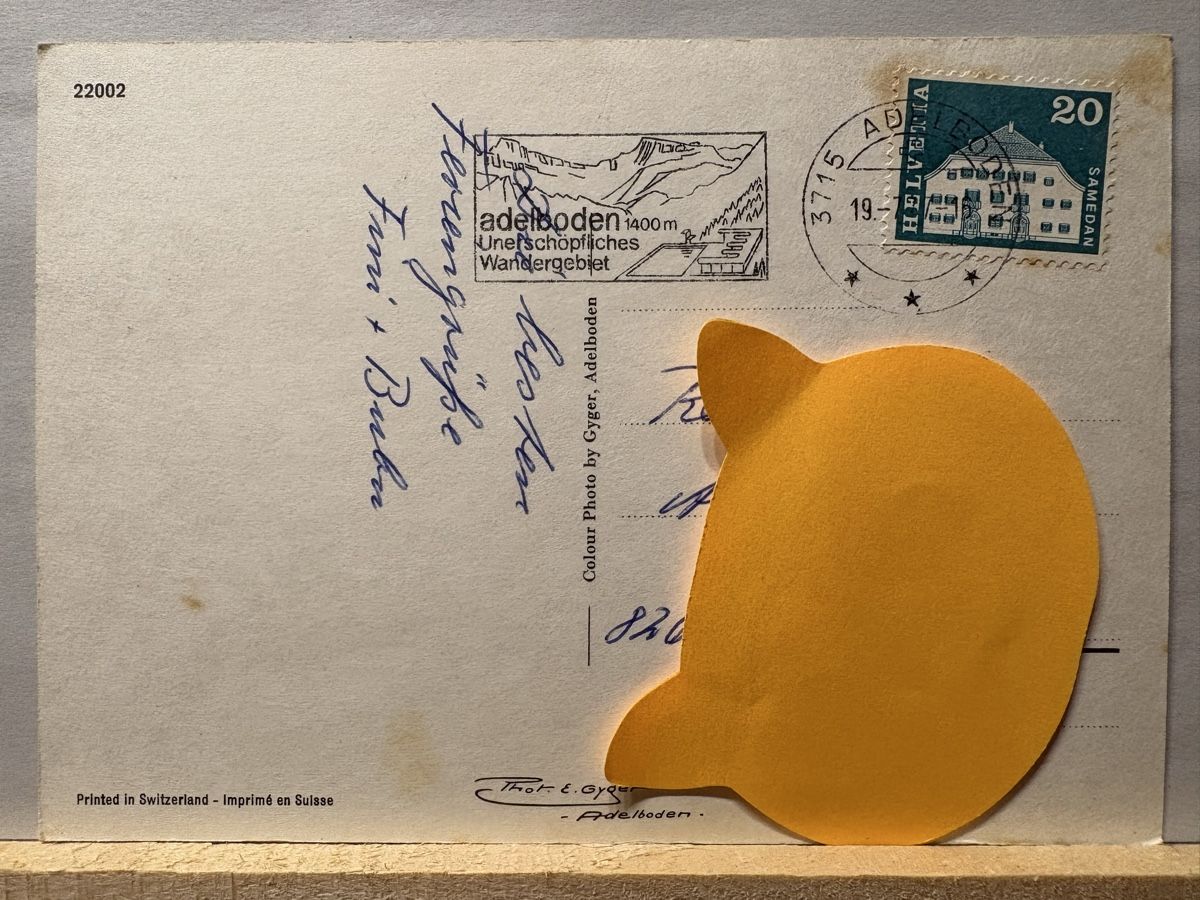 Cartoline postali: AK von Adelboden Bergpanorama – Usato da Rümlang venduto da Brieftaube1 1