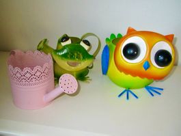 3 DECORATIONS POUR JARDIN EN METAL