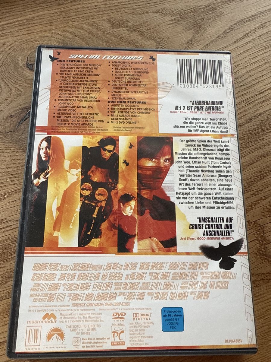 Tutti i DVDs: Tom Cruise – Mission: Impossible II – Usato da Weiningen ZH venduto da -Adenin- 2