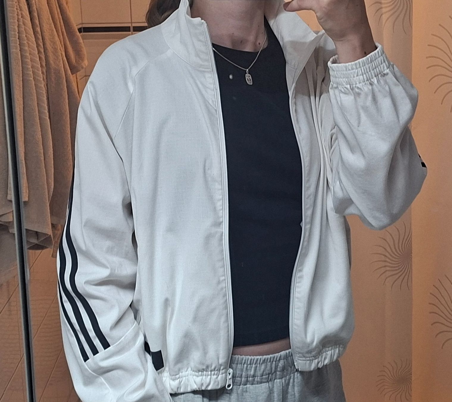 Adidas Giacche: Adidas Sportjacke weiss – Usato da Ruswil venduto da wil_2jkd 5