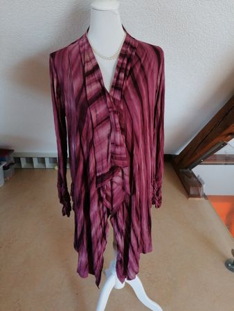 Boom Baba offene Bluse, Gr. 1 Size, altrosa, bordeaux, Neu