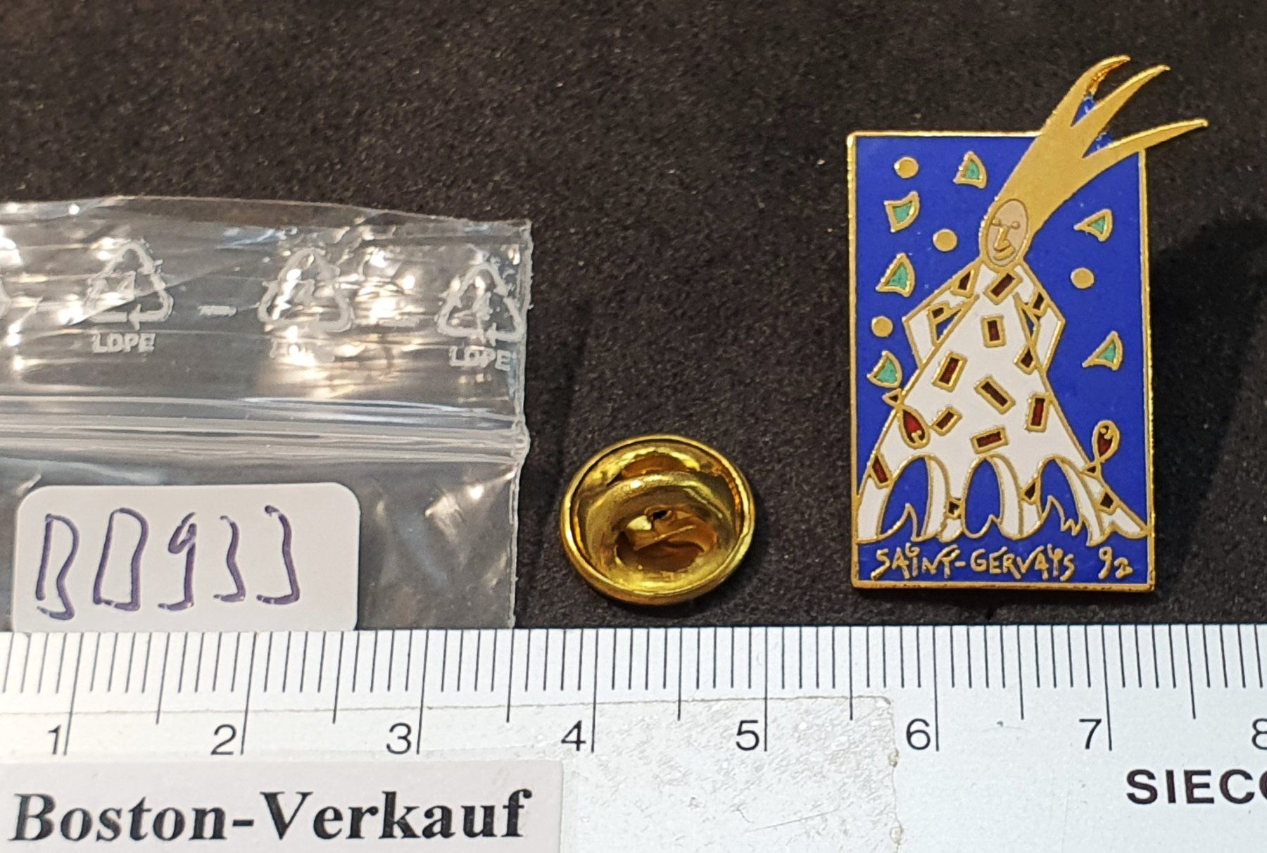 Placchette & Badge: BB933 - Pin Saint Gervais '92 – Usato da Reinach BL venduto da Boston-Verkauf 1
