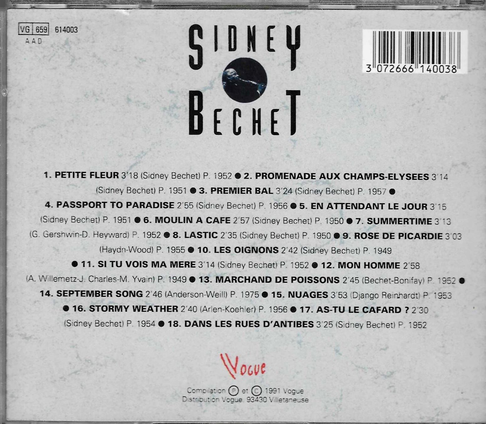 CDs: Sidney Bechet - Les originaux. Petite fleur, les oignons, .. – Gebraucht aus Savagnier von Ne2065 1