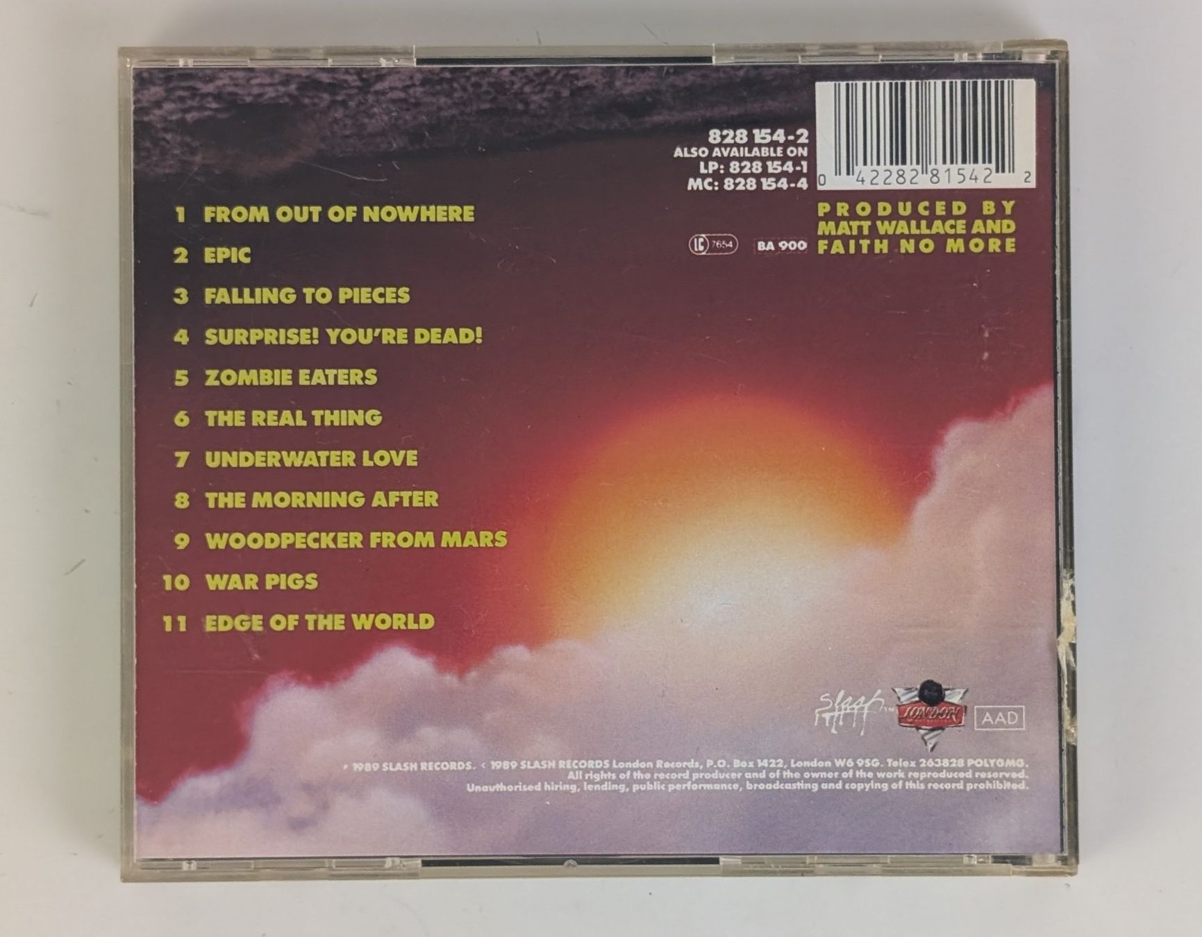 CD: Faith No More - The Real Thing CD - Top – Usato da Zürich venduto da 1.Simon 1