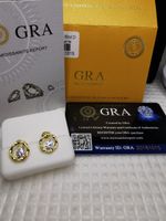 Boucles d'oreille argent avec diamants moissanite de 1 ct