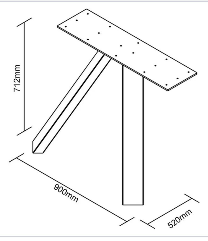 Sonstige Büroeinrichtungen: Pur Iternal Black Edition Tischbein Strong V-Form – Gebraucht aus Grabserberg von sch_252q 1