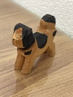 Holzschnitzerei Hund handgemacht guter Zustand