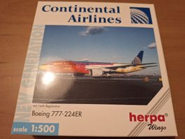 Herpa Wings Boeing 777-224ER  Continental 1:500