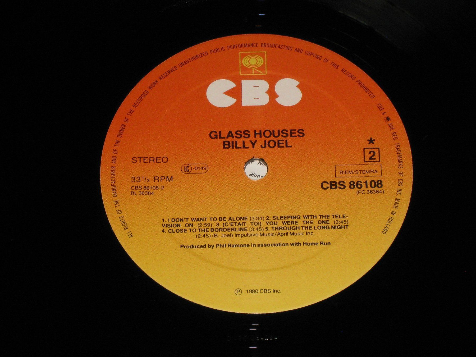 Vinyles: LP - BILLY JOEL - GLASS HOUSES – D'occasion à Steckborn par Quo7 2