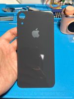 VITRE ARRIÈRE IPHONE XR noir (AVEC LOGO)