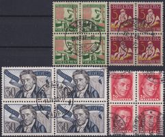 1927, J41-J44 viererblöcke gestempelt, günstig, kat: 140.-