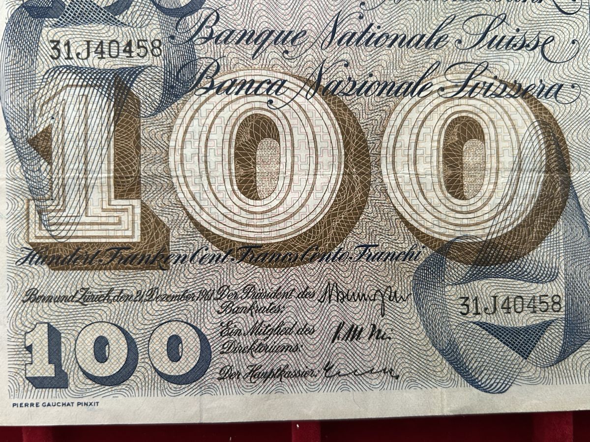 Banconote: Highlight 100 Franken CH-Note 1961 – Usato da Büttikon AG venduto da Rcook 1