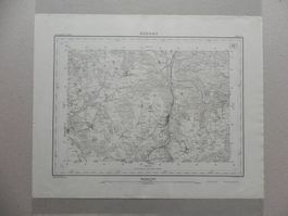 Ungefaltet Landkarte Kyburg 1932 Lindau Grafstall Brütten ZH