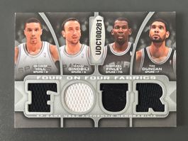 Duncan Ginobili Spurs Rockets 2009 SP Game Used Jersey /99