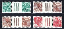 Zwischensteg Série 1937/42 ZNr. S53y-S56y, **/* KP 8.-