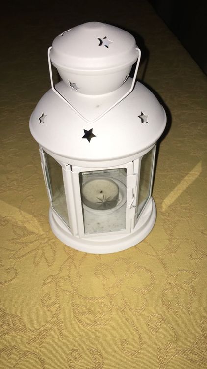 Lanterna in metallo con luce bianca h 4 cm presepe 8-10 cm | vendita
